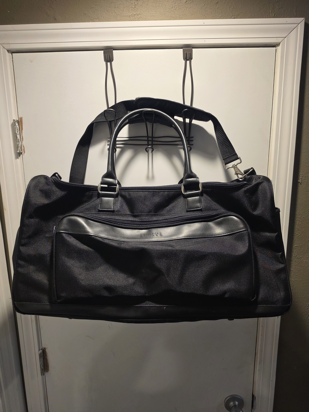 Chrome Azzaro Weekender Duffel Bag Black Travel Carry On Gym Bag